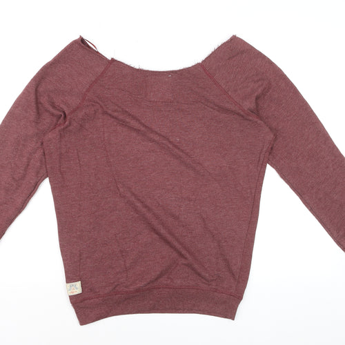 SoulCal & Co Womens Burgundy Pullover Sweatshirt Size 12 Graphic Print