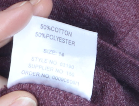 SoulCal & Co Womens Burgundy Pullover Sweatshirt Size 12 Graphic Print