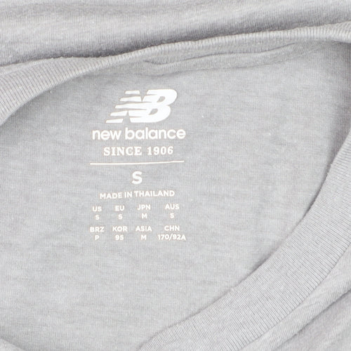 New Balance Men's Grey Short Sleeve Crew Neck Athletic T-Shirt Size S
