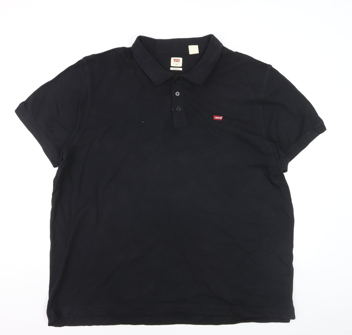 Levi's Mens Black 2XL Cotton Polo Shirt Short Sleeve Classic Fit