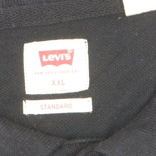 Levi's Mens Black 2XL Cotton Polo Shirt Short Sleeve Classic Fit