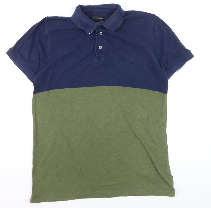 French Connection Men's Multicoloured Cotton Polo Shirt Size L