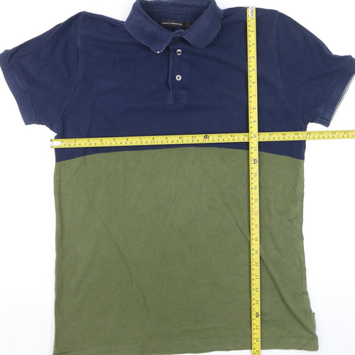 French Connection Men's Multicoloured Cotton Polo Shirt Size L