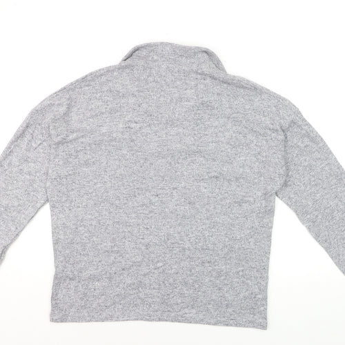 Dunelm Women's Grey Long Sleeve Pullover Sweatshirt UK 12 Classic Fit