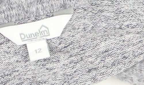 Dunelm Women's Grey Long Sleeve Pullover Sweatshirt UK 12 Classic Fit