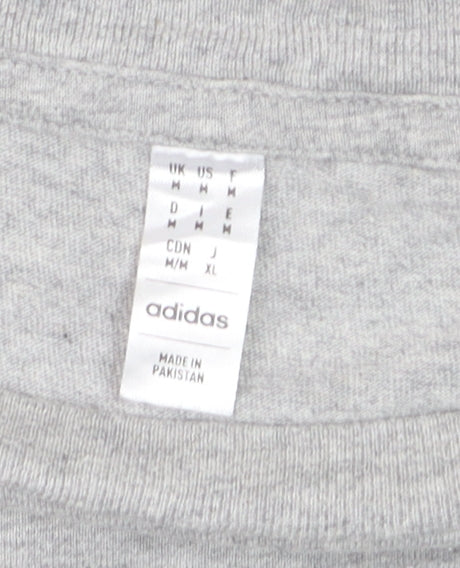 Adidas Men’s Grey Short Sleeve Crew Neck Regular Fit Sports T-Shirt M