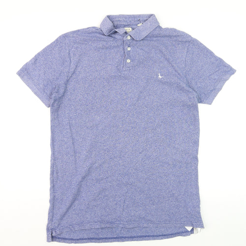 Jack Wills Men's Blue Cotton Short Sleeve Polo Shirt M