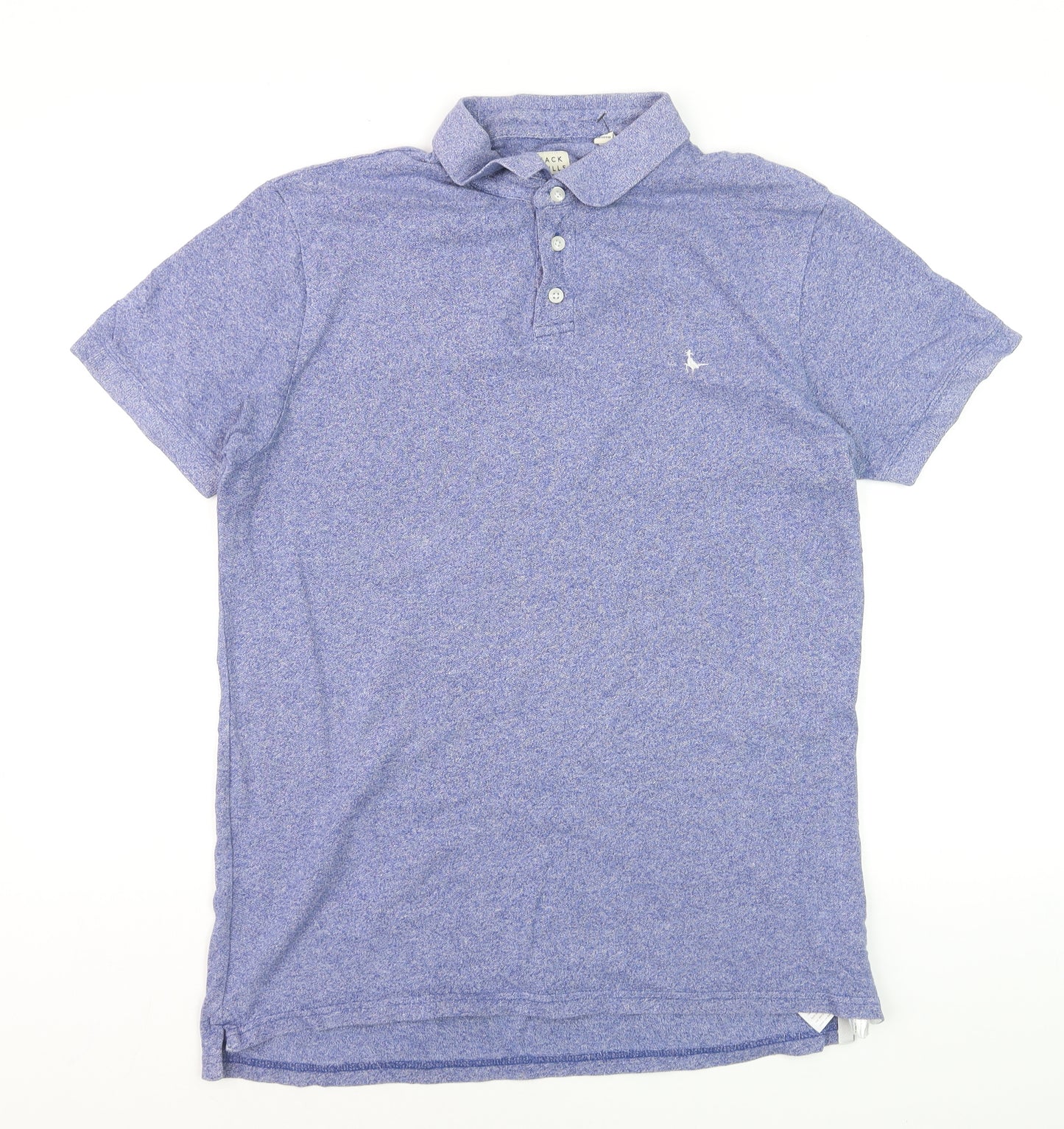 Jack Wills Men's Blue Cotton Short Sleeve Polo Shirt M