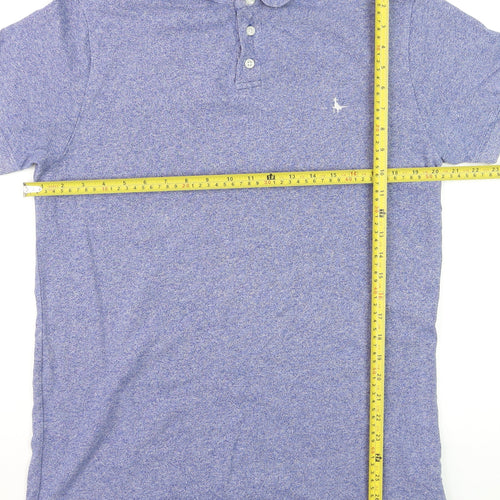Jack Wills Men's Blue Cotton Short Sleeve Polo Shirt M