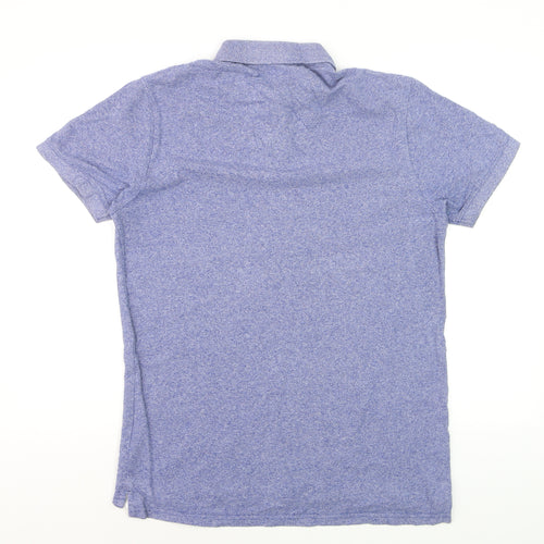 Jack Wills Men's Blue Cotton Short Sleeve Polo Shirt M