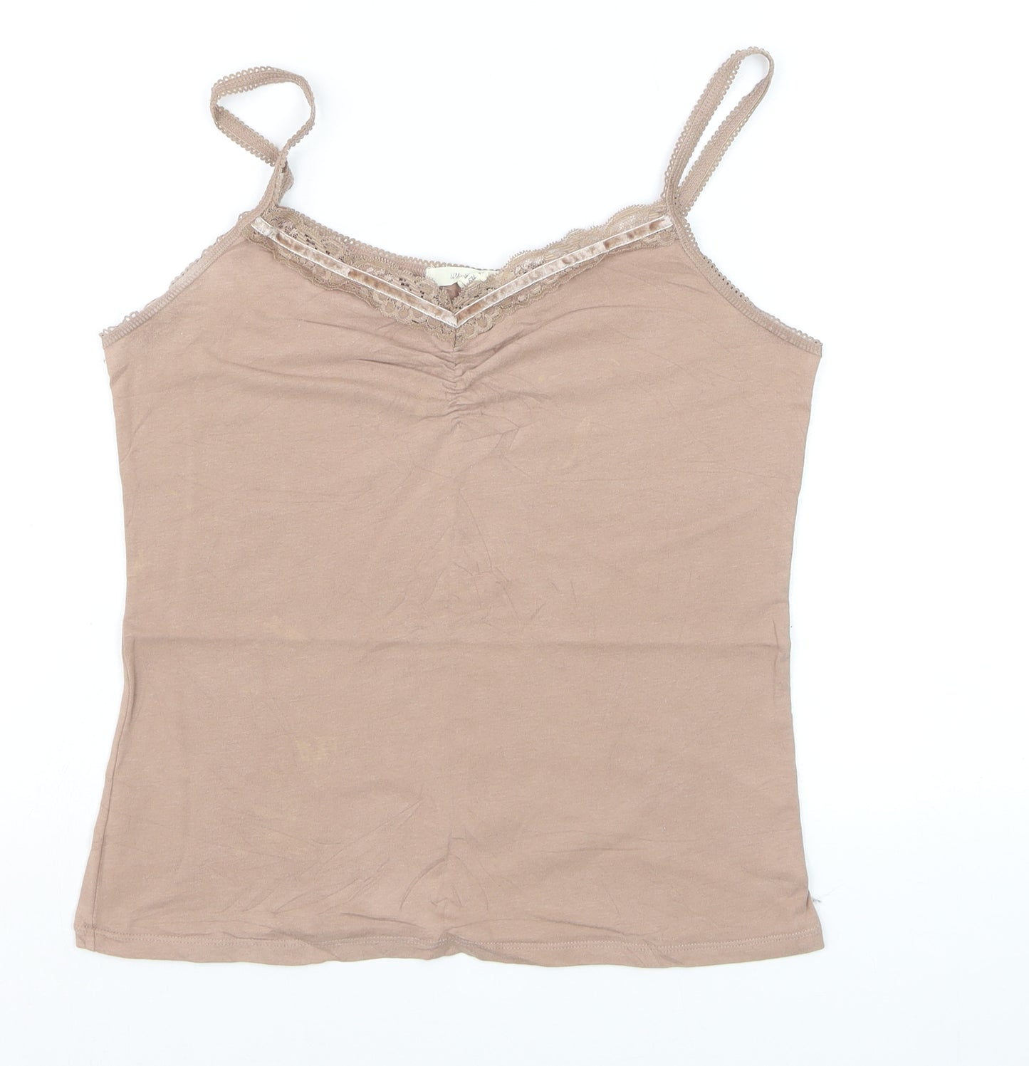 White Stuff Women's Beige Camisole Vest Top Size 12 Cotton Blend
