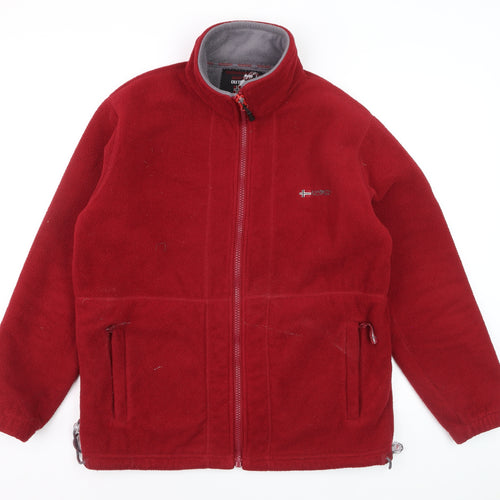 Geographical Norway Men's Red Full Zip Fleece Sweatshirt Size M