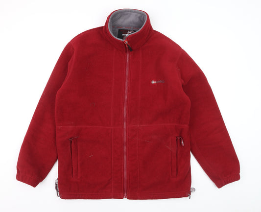 Geographical Norway Men's Red Full Zip Fleece Sweatshirt Size M