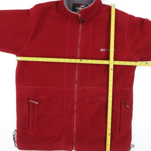 Geographical Norway Men's Red Full Zip Fleece Sweatshirt Size M