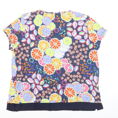 Tinta Style Women’s Multicoloured Floral Jersey Blouse Size 18