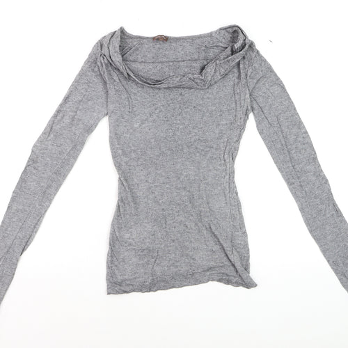 Phase Eight Women’s Grey Cowl Neck Long Sleeve Jersey Top Size L