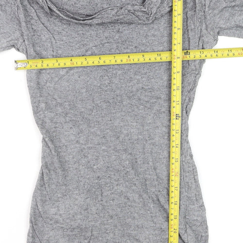 Phase Eight Women’s Grey Cowl Neck Long Sleeve Jersey Top Size L