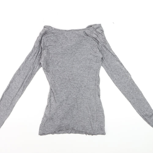 Phase Eight Women’s Grey Cowl Neck Long Sleeve Jersey Top Size L