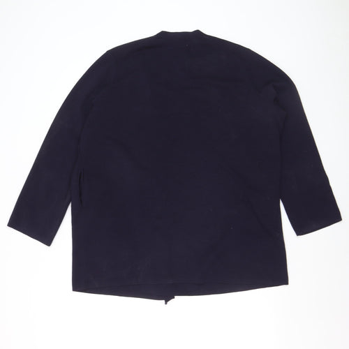 Marks and Spencer Jaeger Women's Blue Merino Wool Cardigan M