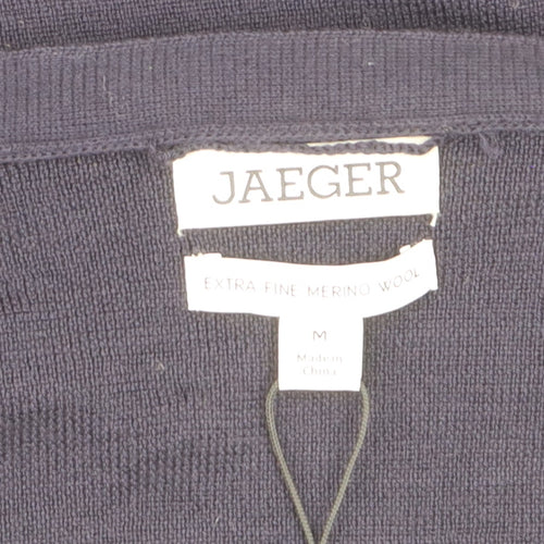 Marks and Spencer Jaeger Women's Blue Merino Wool Cardigan M