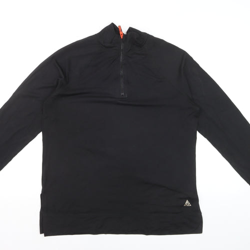 Next Active Women’s Black 1/2 Zip Pullover Sweatshirt Size 14 Polyester Blend