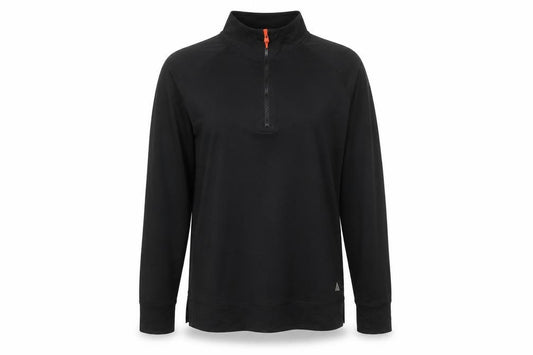 Front view of Next Active Women’s Black 1/2 Zip Pullover Sweatshirt, size UK 14, Polyester Blend