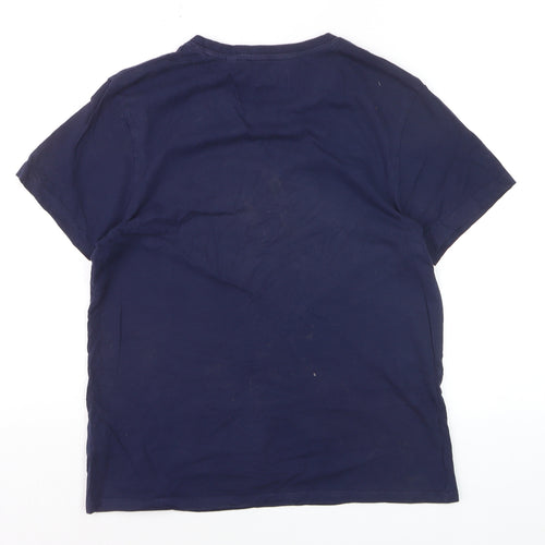 Lee Cooper Womens Blue Cotton Short Sleeve Crew Neck T-Shirt Size 10
