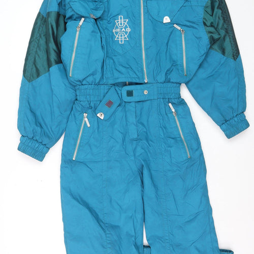 Head Skiwear Women’s Blue Size 8 Ski Jumpsuit Belted Winter Outfit