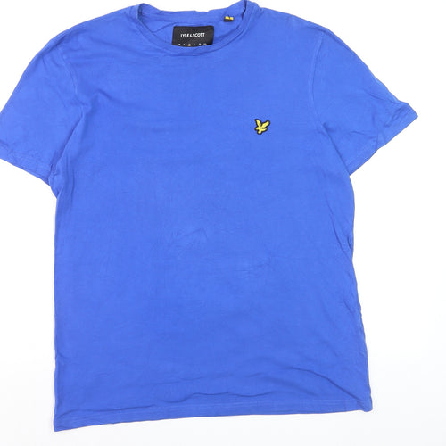 Lyle & Scott Men's Blue Crew Neck Cotton Short Sleeve T-Shirt Size M