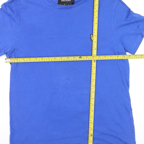 Lyle & Scott Men's Blue Crew Neck Cotton Short Sleeve T-Shirt Size M