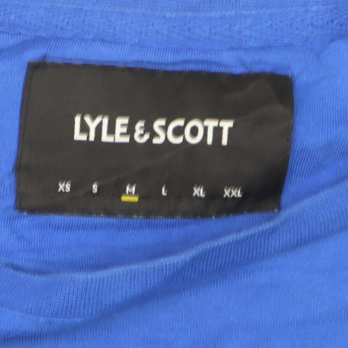 Lyle & Scott Men's Blue Crew Neck Cotton Short Sleeve T-Shirt Size M