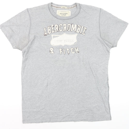 Abercrombie & Fitch Men's Grey XL Muscle Fit Graphic T-Shirt