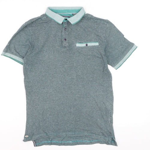 Kensington Eastside Men's Blue Short Sleeve Cotton Polo Small
