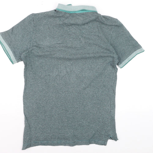 Kensington Eastside Men's Blue Short Sleeve Cotton Polo Small