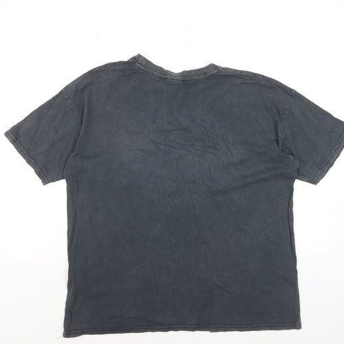 Pull&Bear Womens Black Love Your Soul Graphic T-Shirt Size 8