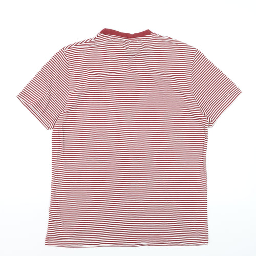 Penguin by Munsingwear Men's Red Striped Short Sleeve Polo M