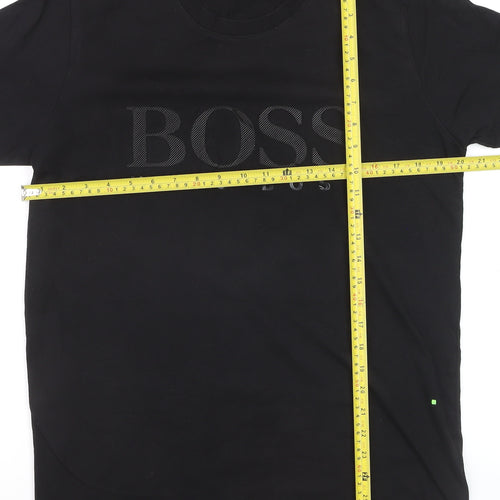 Hugo Boss Men's Black Logo Crew Neck Cotton T-Shirt Size L