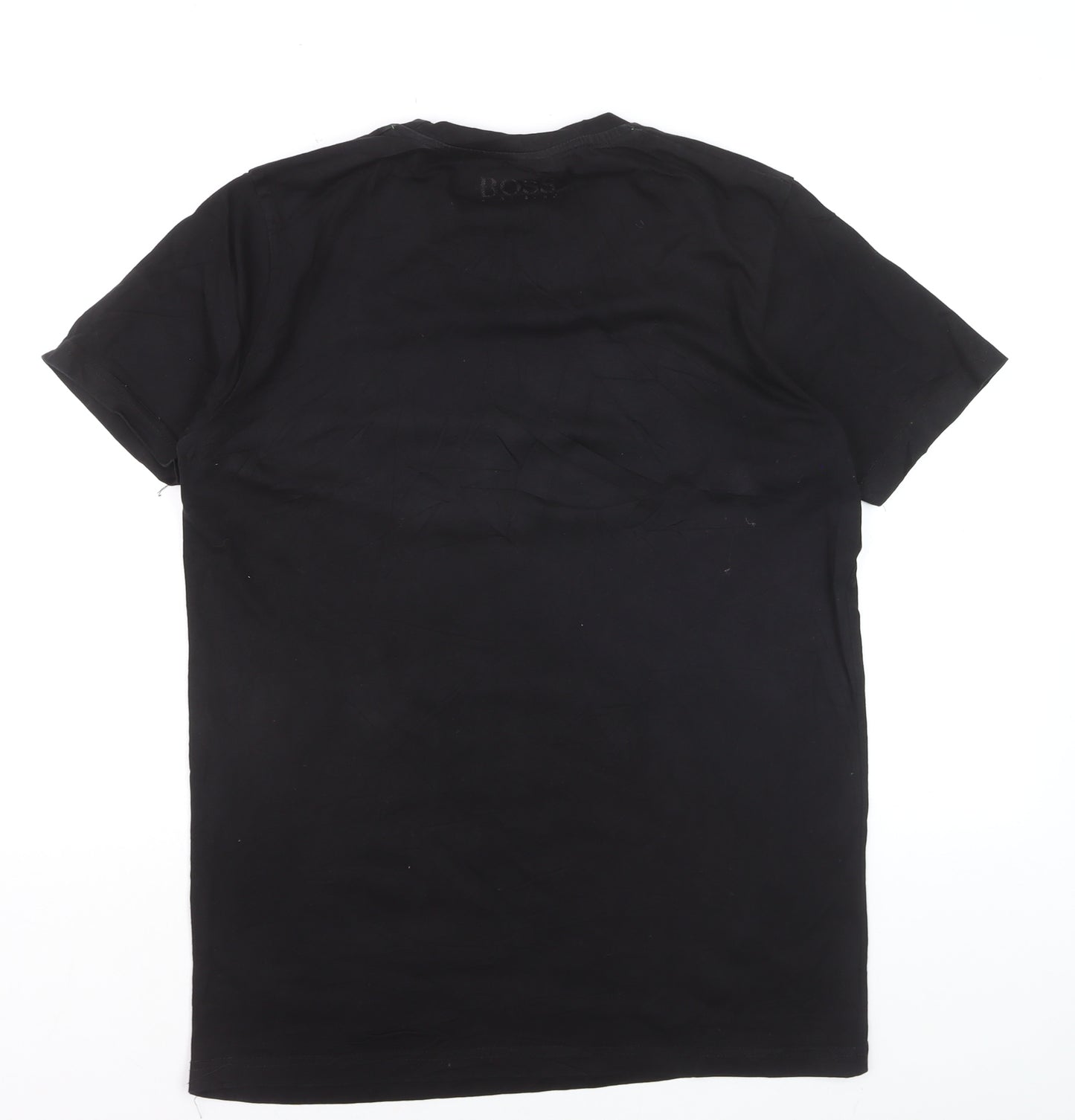 Hugo Boss Men's Black Logo Crew Neck Cotton T-Shirt Size L