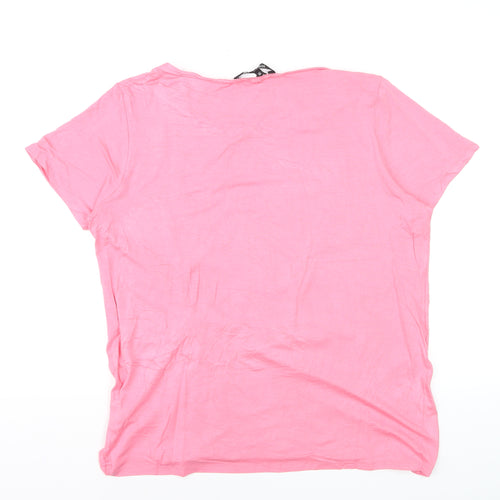 Debenhams Women’s Pink Basic Short Sleeve Jersey T-Shirt Size 18