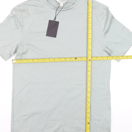 Marks and Spencer Autograph Women's Green Supima Cotton T-Shirt Size S
