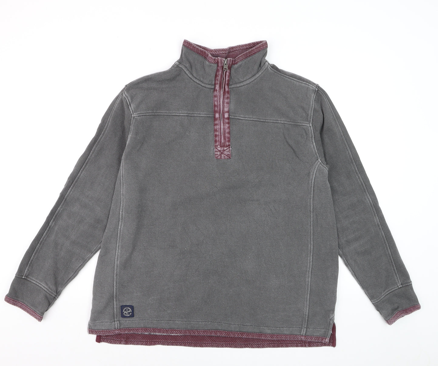 Tokyo Laundry Men's Grey 1/2 Zip Sweatshirt L Regular Fit