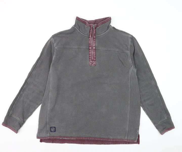 Tokyo Laundry Men's Grey 1/2 Zip Sweatshirt L Regular Fit