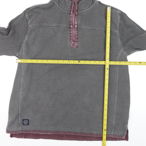 Tokyo Laundry Men's Grey 1/2 Zip Sweatshirt L Regular Fit