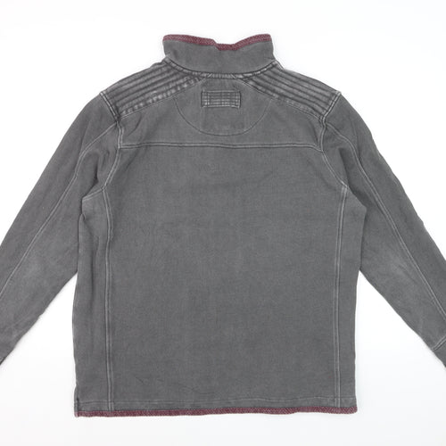 Tokyo Laundry Men's Grey 1/2 Zip Sweatshirt L Regular Fit