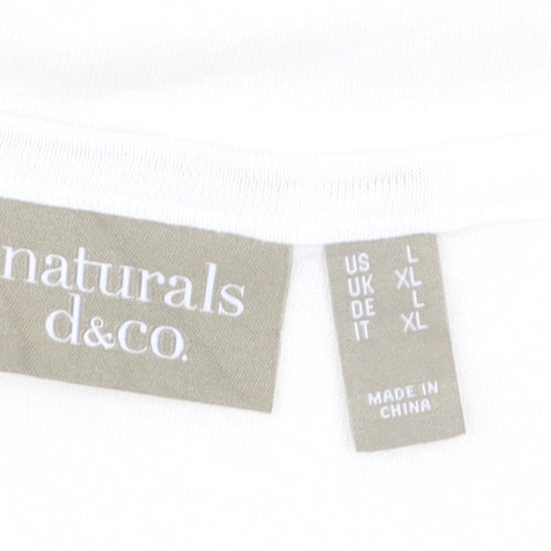 Naturals d&co. Womens Ivory Cotton Sleeveless Tank Top XL