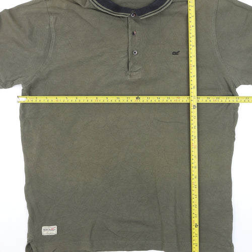 Regatta Men’s Green Cotton Polo Shirt L Casual Outdoor