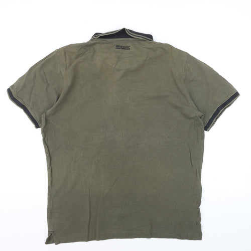 Regatta Men’s Green Cotton Polo Shirt L Casual Outdoor
