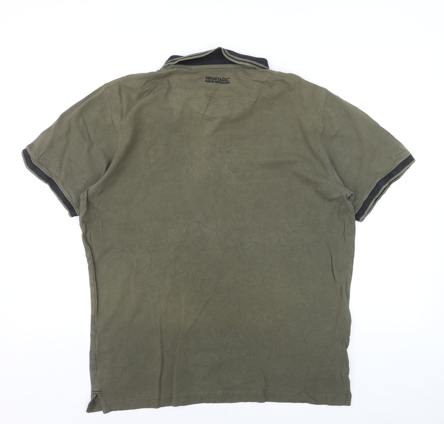 Regatta Men’s Green Cotton Polo Shirt L Casual Outdoor