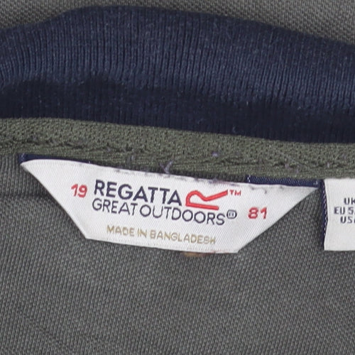 Regatta Men’s Green Cotton Polo Shirt L Casual Outdoor