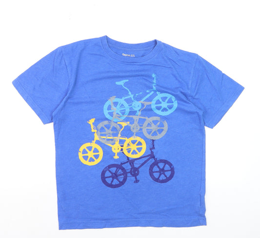 Gap Kids Boys Blue 12-13 Years Graphic Bike Print Cotton T-Shirt
